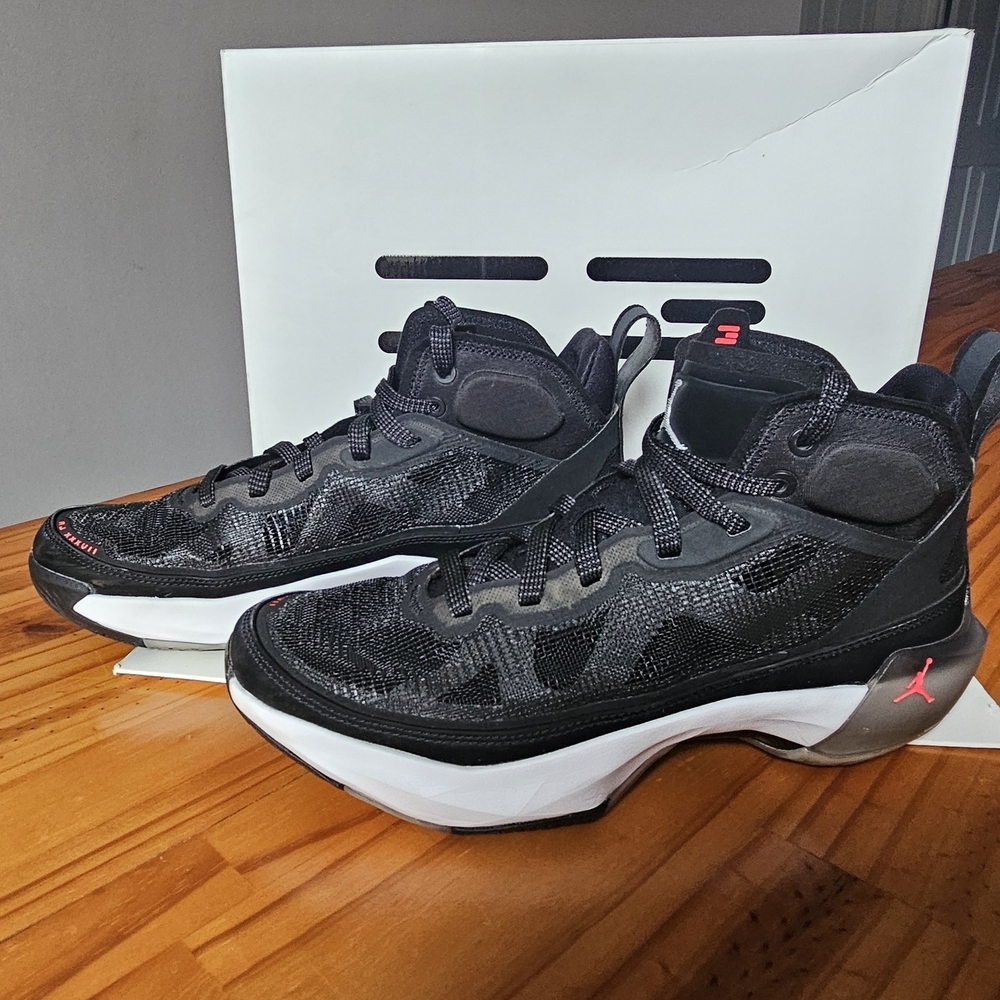 Jordan Black and Red Kids Sneakers